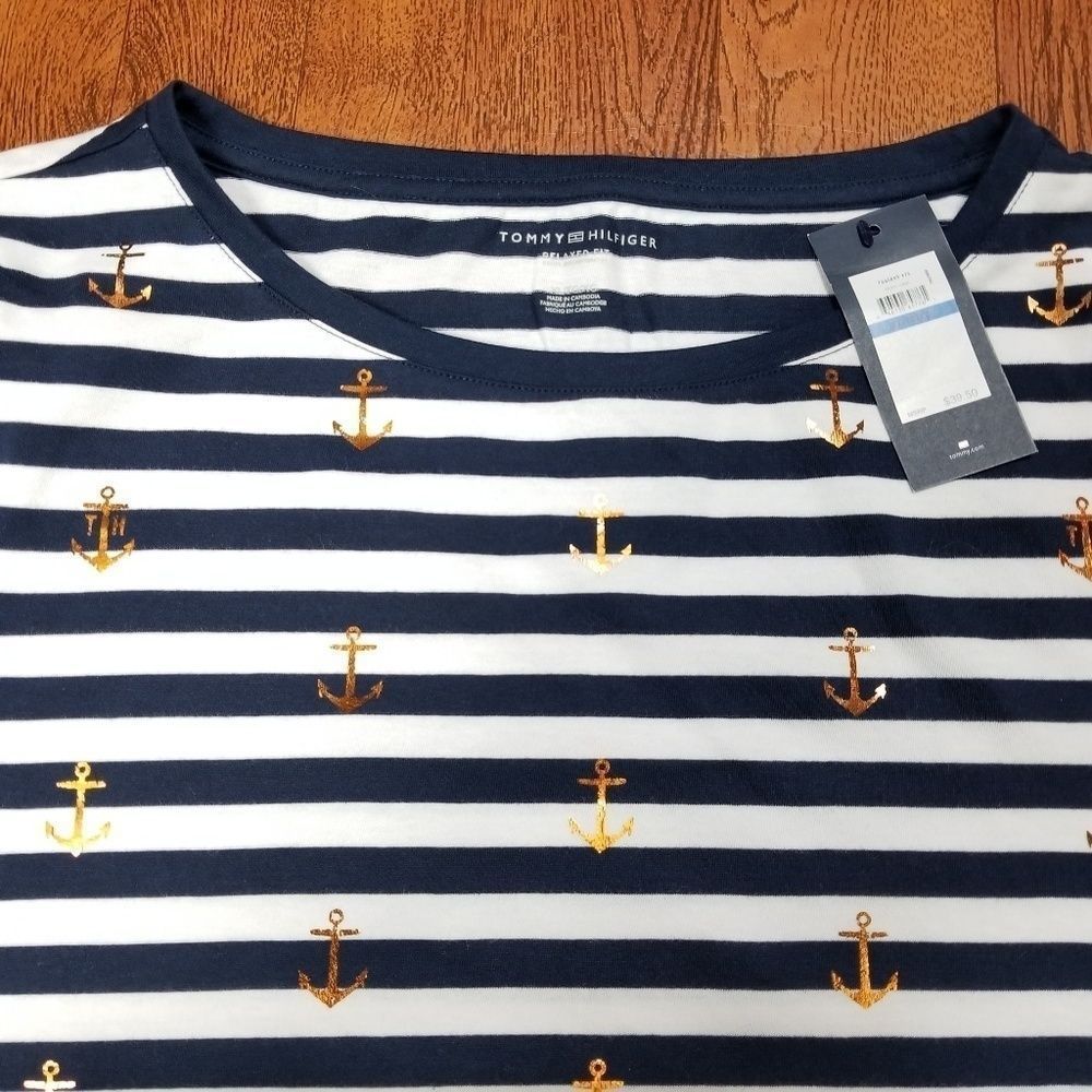 NWT TOMMY HILFIGER RELAXED FIT WOMENS XL SHIRT - Picture 3 of 5